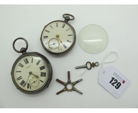 H. Stones Leeds; A Chester Hallmarked Silver Cased Openface Pocketwatch, the signed dial with bold black Roman numerals and s