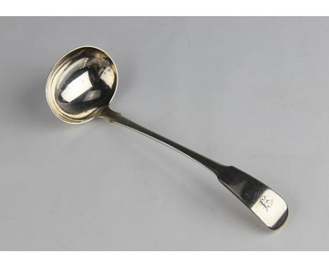A Scottish provincial silver fiddle pattern ladle, Rettie Middleton and Son, Aberdeen, active 1824-1891, 16cm long, weight 30