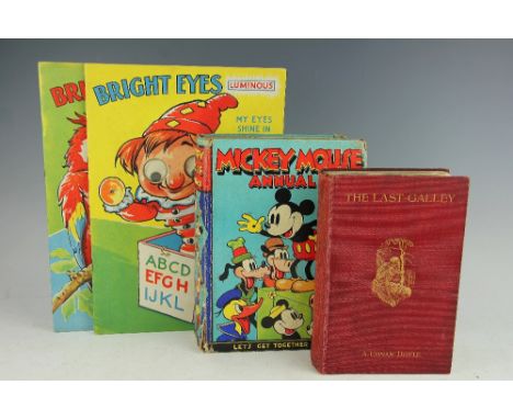 MICKEY MOUSE ANNUAL, 1937, Dean & Son, with two BRIGHT EYES childrens books and DOYLE (AC), THE LAST GALLEY, first edition, r