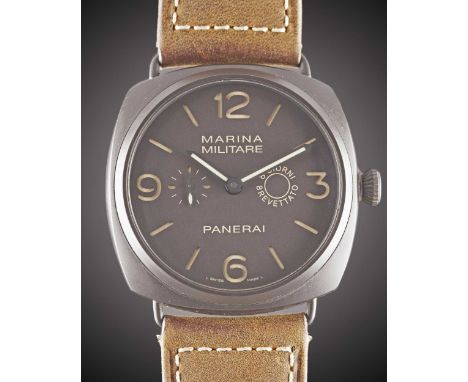 A GENTLEMAN'S COMPOSITE PANERAI RADIOMIR MARINA MILITARE "8 GIORNI" WRIST WATCHCIRCA 2011, REF. PAM00339 M SERIES LIMITED TO 