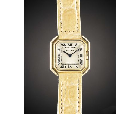 A LADIES 18K SOLID GOLD CARTIER CEINTURE WRIST WATCHCIRCA 1960sMovement: 18J, manual wind, signed Cartier, numbered 1,7xx,xxx