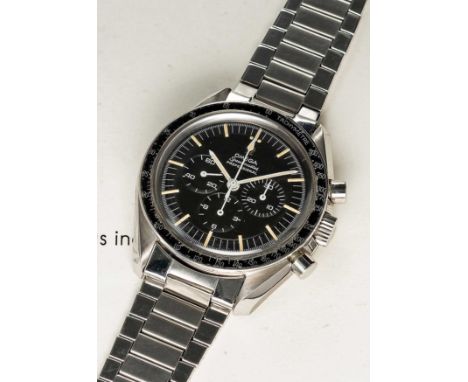 A RARE GENTLEMAN'S STAINLESS STEEL OMEGA SPEEDMASTER PROFESSIONAL "PRE MOON" CHRONOGRAPH BRACELET WATCHDATED 1968, REF. SP 14