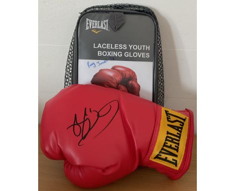 Boxing Roy Jones Jnr signed Lonsdale red boxing glove. Roy Levesta Jones Jr. (born January 16, 1969) is an American professio