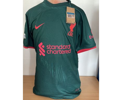 Football. Jürgen Klopp (Liverpool Manager) Signed Liverpool Size M Replica Away Jersey. Signed on Reverse Below Number 1. Ori