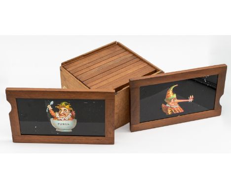 Magic Lantern: A collection of assorted early 20th century, pull-out magic lantern slides of a variety of subjects. Some dama