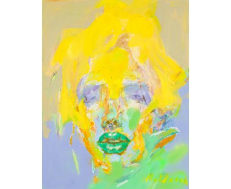 Moldovan, Adrian(*1955)Portrait, 2022Acryl auf LeinwandSigniert rechts unten sowie Verso signiert, datiert, betitelt und besc