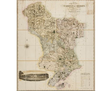 Derbyshire.- Greenwood (Christopher) Map of the County of Derby, from an actual Survey made in the Years 1824 & 1825, large m