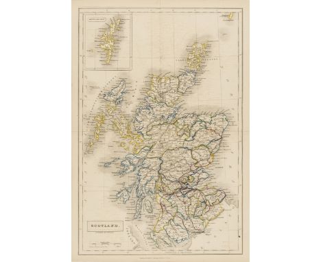 Britain.- Hall (Sidney) A Travelling County Atlas: with all the Railroads Accurately laid down, and the Boundaries Coloured, 