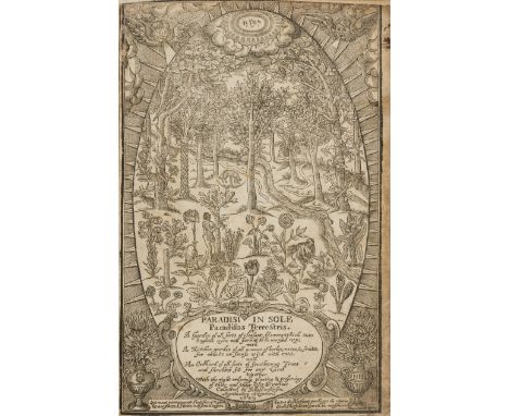 Herbal.- Parkinson (John) Paradisi in Sole Paradisus Terrestris, first edition, fine woodcut title with margins repaired, num