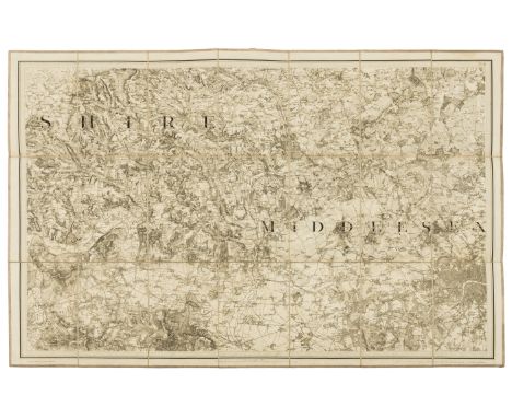 London.- Mudge (Lt. Col. William) Four Ordnance Survey maps covering the environs of London, numbered I, VI, VII, and VIII, s