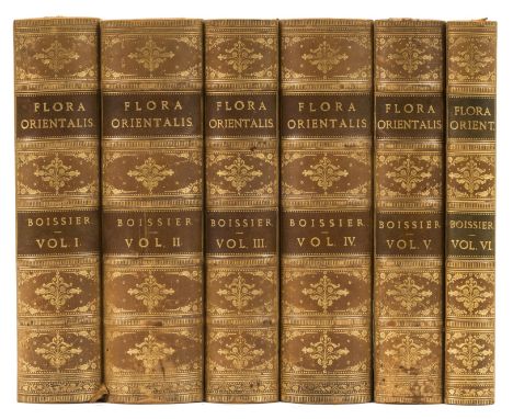 Botany.- Boissier (Edmond) Flora Orientalis, 6 vol., vol.6 with portrait and 6 plates, some foxing, contemporary half calf, s