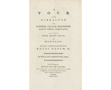 Europe.- Lempriere (William) A Tour from Gibraltar...to Morocco, first edition, list of subscribers, folding engraved map sli