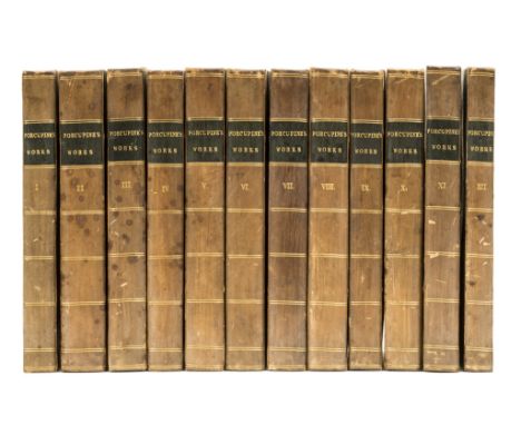 Cobbett (William) Porcupine's Works, 12 vol., first collected edition, list of subscribers, occasional foxing, 19th century h