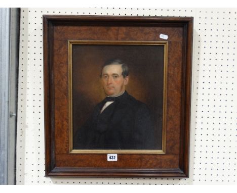     Ap Caledfryn Williams, Oil On Canvas, Portrait Study Of A Victorian Gentleman, Signed In Verso, &amp; Dated May 1870, 13 
