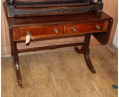 A Regency style mahogany sofa table W.93cm