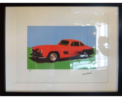 ANDY WARHOL 'Red Mercedes 300SL Gullwing', lithograph, signed in the plate, pencil numbered 548/1000, CMOA stamp on reverse, 