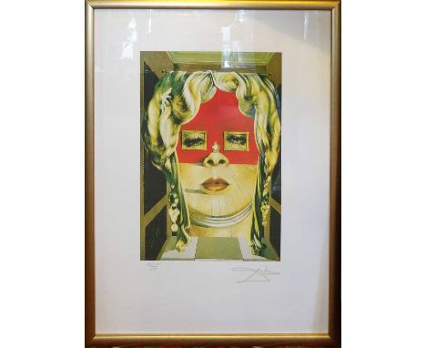 SALVADOR DALI 'The Face of Mae West', lithograph on BFK Rives paper, with artist's blind stamp, signed in the plate, hand num