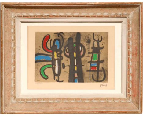 JOAN MIRO, lithograph, stamped signature, numbered edition 2000, Euroart 1960, 30cm x 40cm. (Subject to ARR - please see Buye