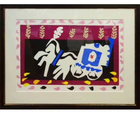 HENRI MATISSE 'L'enterrement de Pierrot', lithograph from the Jazz suite issued in folio in 2005, 40cm x 60cm, framed and gla