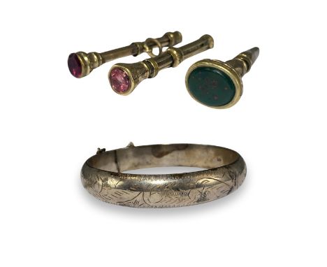 Vintage Silver Bangle &amp; Mixed Jewellery Items Weighing 30.4 grams collectively 