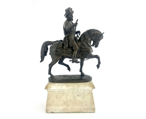 Alfred Emilien de Nieuwerkerke (French, 1811-1892), William I, The Silent Prince of Orange, signed and dated 1843, bronze, ov