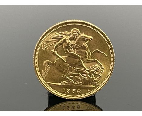 Elizabeth II, gold sovereign, 1958