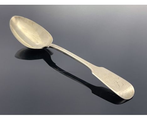 A Victorian Provincial silver table spoon, James Barber and William North, York 1841, Fiddle pattern, 22.5cm long, 2.05ozt 