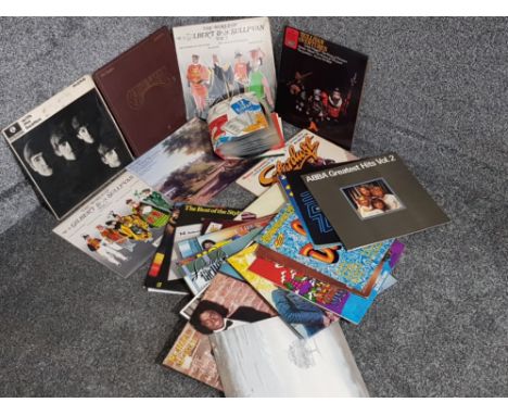Bundle of LP records including with the Beatles, Michael Jackson, ABBA, Cliff Richard etc