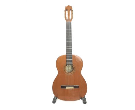 A vintage Japanese K Yairi Company Ltd acoustic classical guitar, model number GF120. Signs of wear. Sold with soft case.