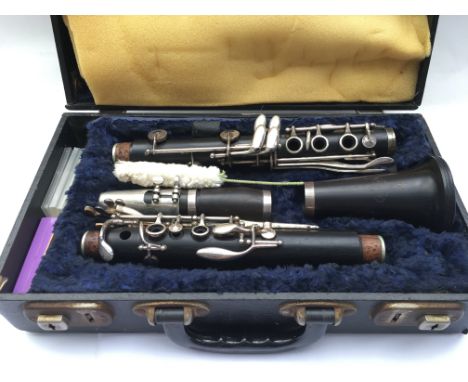 A circa 1965 Boosey &amp; Hawkes Imperial clarinet in original fitted case and supplied with spare reeds.