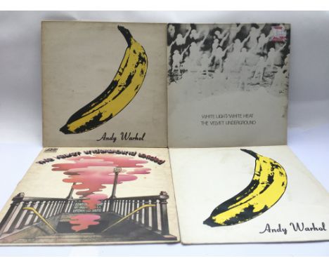 Four Velvet Underground LPs comprising 'The Velvet Underground &amp; Nico' (two different pressings), 'Loaded' and 'White Lig