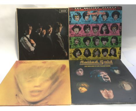 Four Rolling Stones LPs comprising the self titled debut in mono, LK4605 and three others.