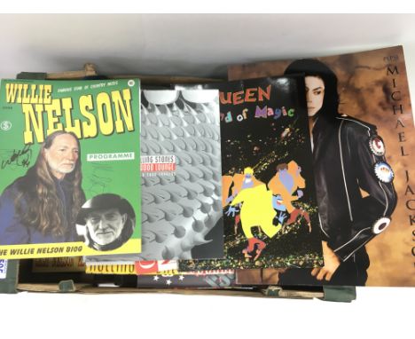 A collection of various tour programmes, most with tickets, artists include The Rolling Stones, Eric Clapton, Bruce Springste