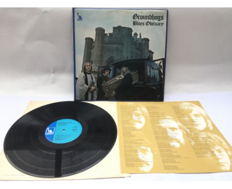A first UK stereo pressing of 'Blues Obituary' by Groundhogs, LBS 83253 with blue Liberty centre labels. Condition of vinyl i