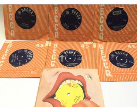Seven Rolling Stones 7inch singles.
