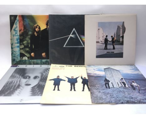 Six LPs by various artists including Pink Floyd, The Beatles, The Who and others.