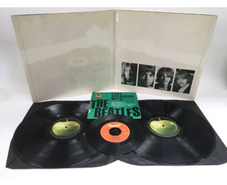 A numbered Beatles 'White Album' Stereo PCS 7067, number 0586526, with poster but missing portraits, together with a Tony She