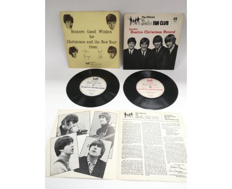The first two Beatles Christmas flexi discs, both in excellent condition.
