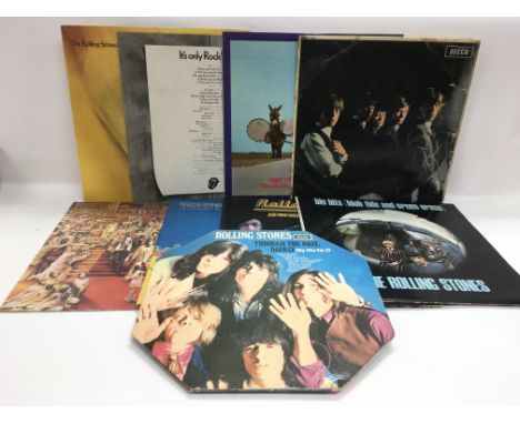 A collection of Rolling Stones LPs comprising 'Goats Head Soup', the self titled debut LP and others.