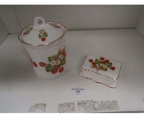 crown stafford trinket pot and lidded pot