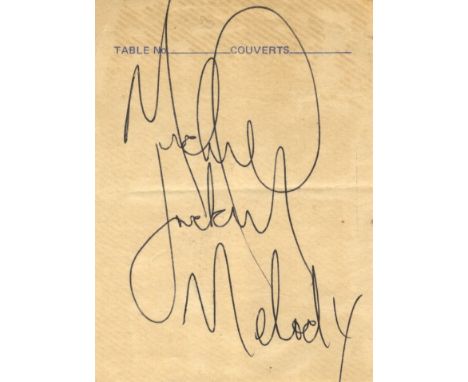 JACKSON MICHAEL: (1958-2009) American Pop Singer. Bold black ink signature ('Michael Jackson') and inscription on a small pri