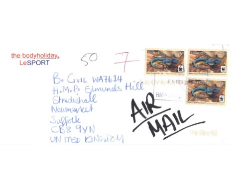 WINEHOUSE AMY: (1983-2011) English Singer. A selection of five autograph envelopes, unsigned, each hand addressed by Winehous