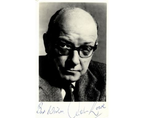 LOWE ARTHUR: (1915-1982) British Actor, famous for his role as Captain George Mainwaring in Dad's Army. Vintage signed postca