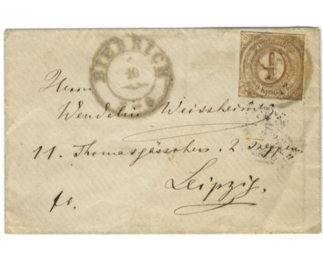 WAGNER RICHARD: (1813-1883) German Composer. Autograph Envelope, unsigned, addressed in the composer's hand to Wendelin Weiss