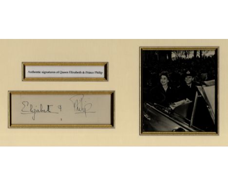 ELIZABETH II & PRINCE PHILIP: ELIZABETH II (1926- ) Queen of the United Kingdom 1952- & PRINCE PHILIP (1921- ) Duke of Edinbu
