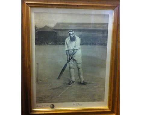 GRACE W. G.: (1848-1915) English Cricketer. Vintage signed 17 x 22 photogravure by artist Archibald Stuart-Wortley, the image