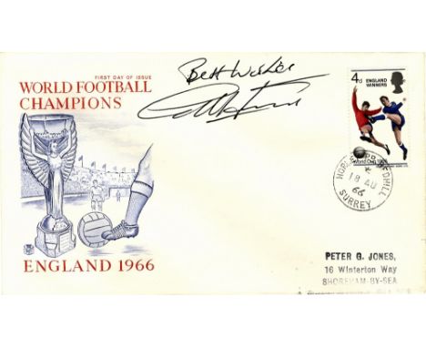 ENGLAND FOOTBALL: Selection of signed album pages, cards, signed First Day Covers (3) etc., by various members of the England