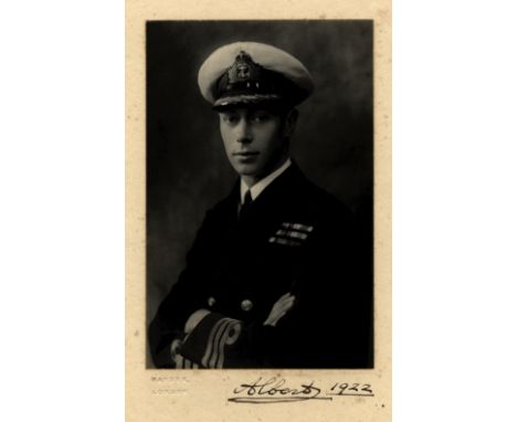 GEORGE VI: (1895-1952) King of the United Kingdom 1936-52. Vintage signed 6 x 8 photograph depicting the future King in a for