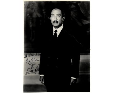 SADAT ANWAR EL: (1918-1981) President of Egypt 1970-81 & Prime Minister of Egypt 1980-81. Nobel Peace Prize winner, 1978. Ass