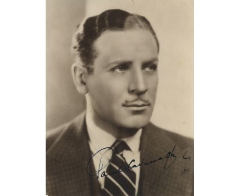 BRITISH ACTORS: Paul Cavanagh (1888-1964) English Actor. Vintage signed sepia 5 x 7 photograph of Cavanagh in a head and shou